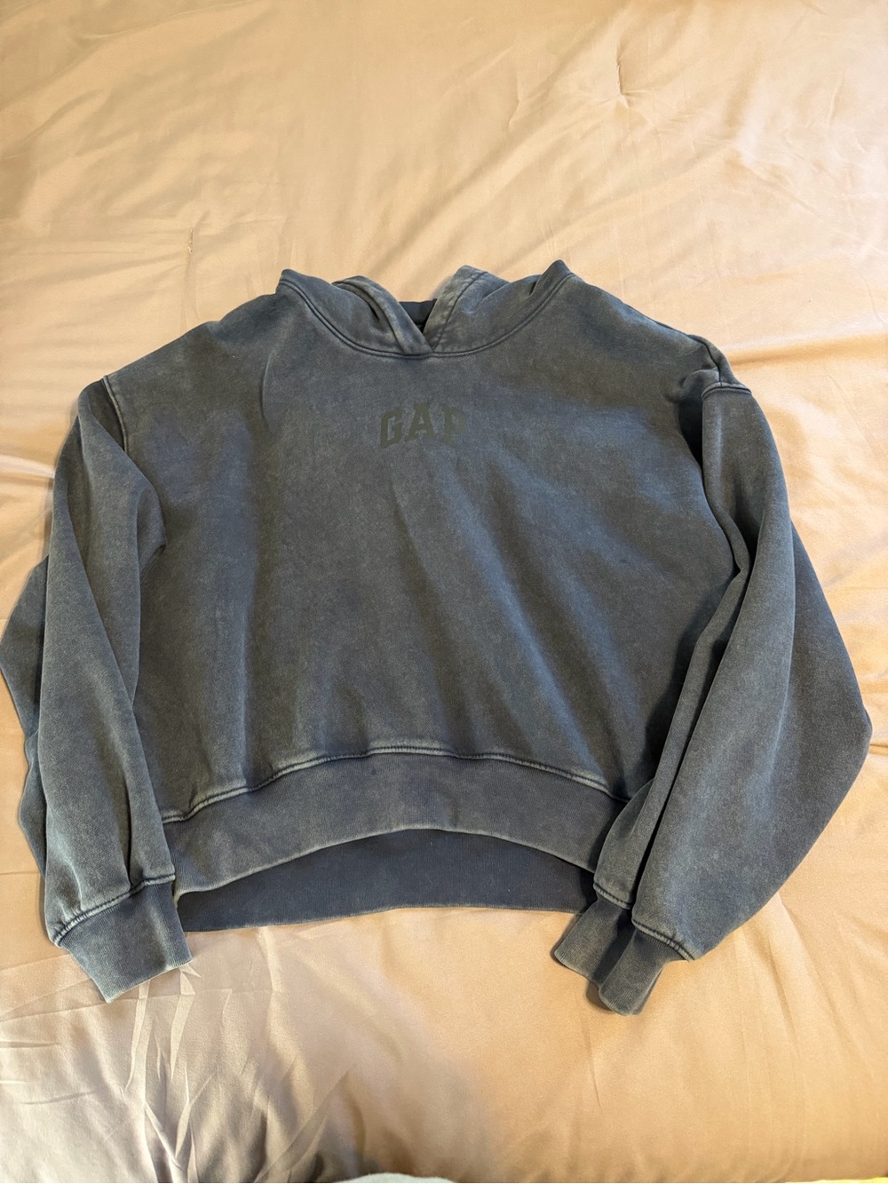 GAP Women's Washed Blue Hoodie